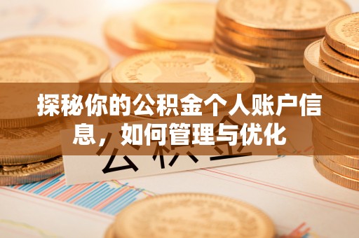 燕郊探秘你的公积金个人账户信息，如何管理与优化