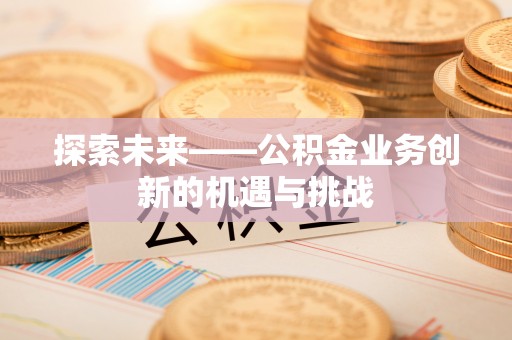 燕郊探索未来——公积金业务创新的机遇与挑战