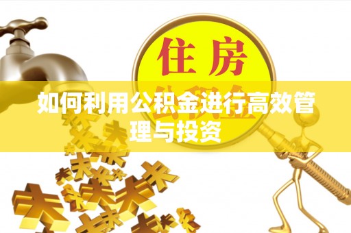 燕郊如何利用公积金进行高效管理与投资